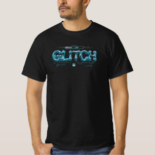 Flüssige Chrome-Typografie T-Shirt