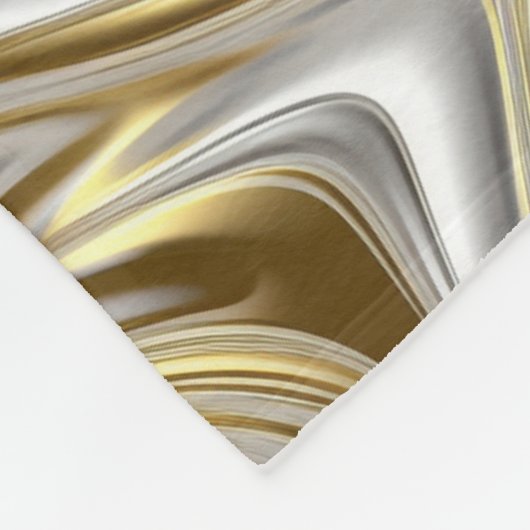 Flüssige Elegance - metallisches Flüssigmuster Fleecedecke (Ecke)