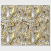 Flüssige Elegance - metallisches Flüssigmuster Geschenkpapier (Flach)