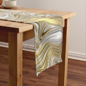 Flüssige Elegance - metallisches Flüssigmuster Kurzer Tischläufer (Beispiel)