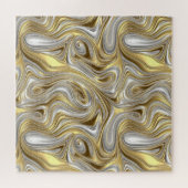 Flüssige Elegance - metallisches Flüssigmuster Puzzle (Horizontal)