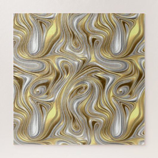 Flüssige Elegance - metallisches Flüssigmuster Puzzle (Vertikal)