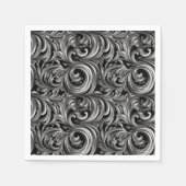 Flüssige Elegance - metallisches schwarzes Flüssig Serviette (Vorderseite)