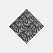 Flüssige Elegance - metallisches schwarzes Flüssig Serviette (Ecke)