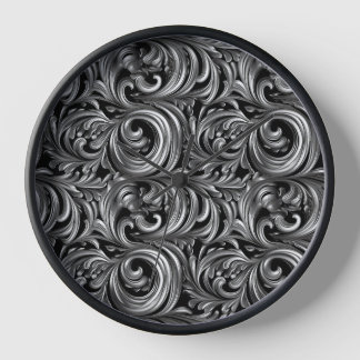 Flüssige Elegance - metallisches schwarzes Flüssig Uhr