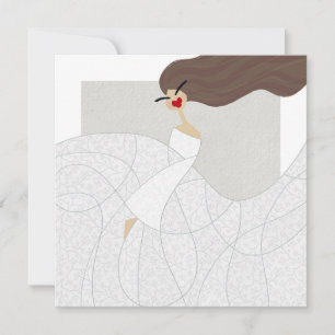 Flüssige Elfenbein-Muse Mode Art Card Einladung