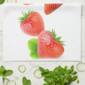 Flüssige Erdbeeren Geschirrtuch (Gefaltet)