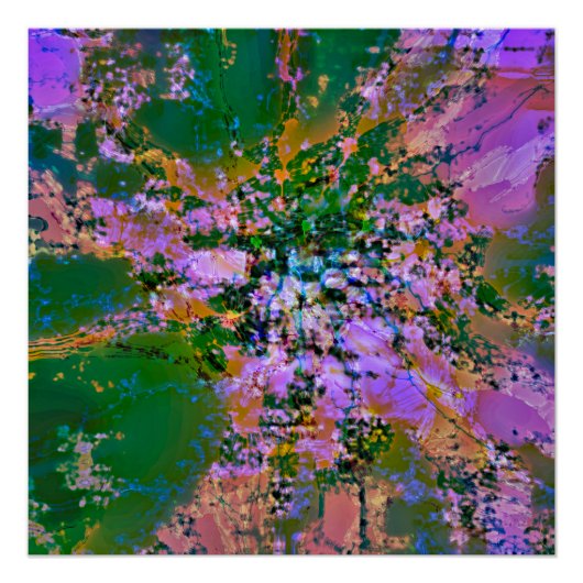 Flüssige Farben glänzendes Poster (Vorderseite)