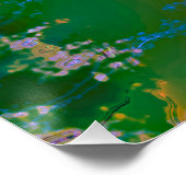 Flüssige Farben glänzendes Poster (Ecke)