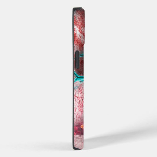 Flüssige, farbige Aquamarine Foil-Lichtakzente Case-Mate iPhone Hülle (Rückseite / Rechts)