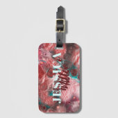 Flüssige, farbige Aquamarine Foil-Lichtakzente Gepäckanhänger (Vorderseite Vertikal)