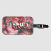 Flüssige, farbige Aquamarine Foil-Lichtakzente Gepäckanhänger (Vorderseite (Horizontal))