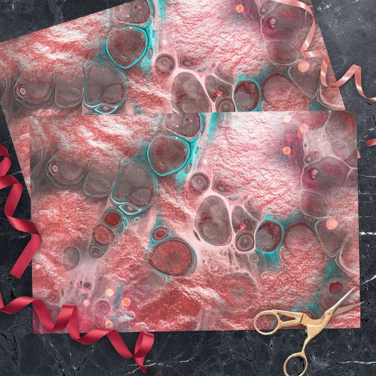 Flüssige, farbige Aquamarine Foil-Lichtakzente Seidenpapier