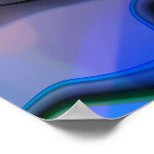 Flüssige Formen - farbenfrohe abstrakte Kunst Poster (Ecke)