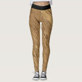 Flüssige Gold-Leggings mit Black Waistband Leggings (Vorderseite)