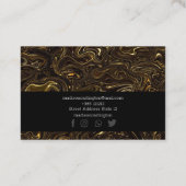 Flüssige Goldbeschaffenheit Visitenkarte (Rückseite)