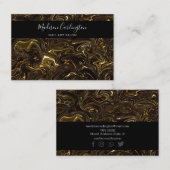 Flüssige Goldbeschaffenheit Visitenkarte (Vorne/Hinten)