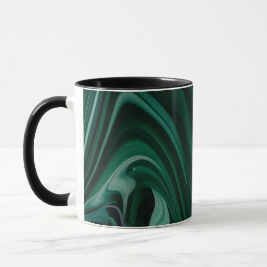 Flüssige grüne Waldacryl-Tasse Tasse (Links)