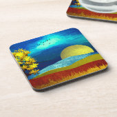 Flüssige Himmelslandschaft Getränkeuntersetzer (Linke Seite)