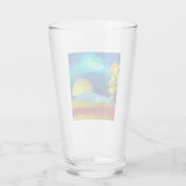 Flüssige Himmelslandschaft Glas (Rückseite)