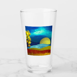 Flüssige Himmelslandschaft Glas