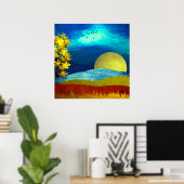 Flüssige Himmelslandschaft Poster (Heimbüro)