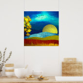 Flüssige Himmelslandschaft Poster (Küche)