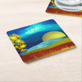 Flüssige Himmelslandschaft Rechteckiger Pappuntersetzer (angewinkelt)