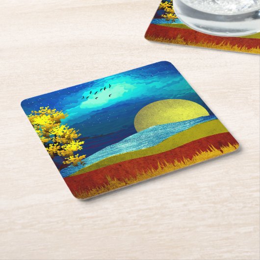 Flüssige Himmelslandschaft Rechteckiger Pappuntersetzer (angewinkelt)