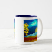 Flüssige Himmelslandschaft Zweifarbige Tasse (VorderseiteRechts)