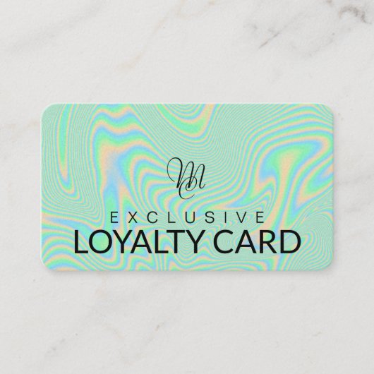 Flüssige Imitate Grüne Holographische Textur Treuekarte (Vorderseite)