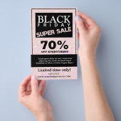 Flüssige Imitate Holografisch Pink Texture Sale Flyer (Handgriff)