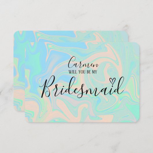 Flüssige Imitate holografische irisierende Textur (Vorne/Hinten)