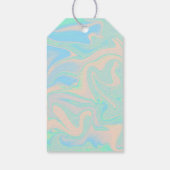 Flüssige Imitate holografische irisierende Textur Geschenkanhänger (Rückseite)