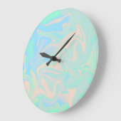 Flüssige Imitate holografische irisierende Textur Große Wanduhr (Winkel)