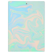 Flüssige Imitate holografische irisierende Textur Klemmbrett (Rückseite)