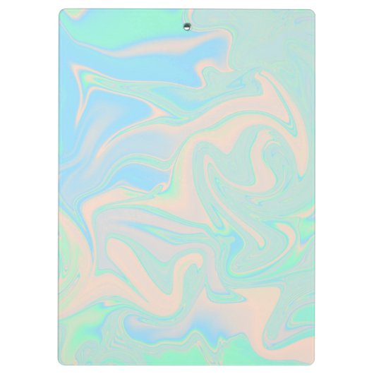 Flüssige Imitate holografische irisierende Textur Klemmbrett (Rückseite)