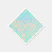 Flüssige Imitate holografische irisierende Textur Serviette (Ecke)