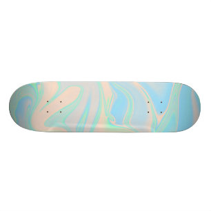 Flüssige Imitate holografische irisierende Textur Skateboard