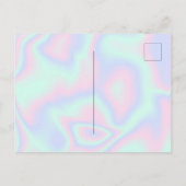 Flüssige Imitate Holografische Textur Schneeflocke Einladungspostkarte (Rückseite)