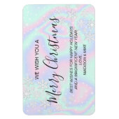 Flüssige Imitate Holografische Textur Schneeflocke Magnet (Vertikal)