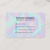 Flüssige Imitate Holographische Textur Visitenkarte (Rückseite)