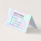 Flüssige Imitate Holographische Textur Visitenkarten (Rückseite)