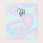 Flüssige Imitate Holographische Textur Visitenkarten (Innenseite Aufgefaltet)