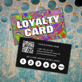 Flüssige Iridescent Rainbow Texture QR Code Treuekarte