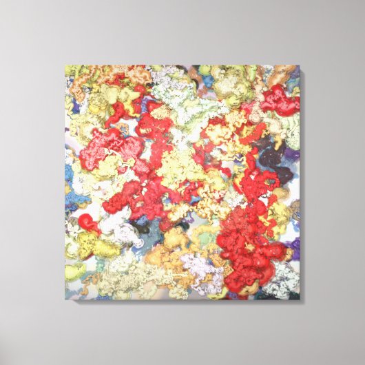 Flüssige kinetische Kunst auf gespannter Leinwand (Vorderseite)