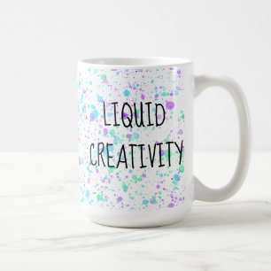 Flüssige Kreativität Anstrich Spritzer Tasse