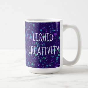Flüssige Kreativität Anstrich Spritzer Tasse