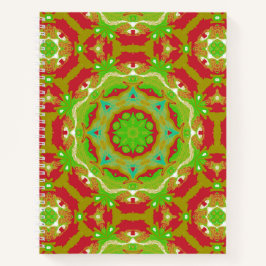 Flüssige Kunst-Mandala-Muster für die Feiertage  Notizblock