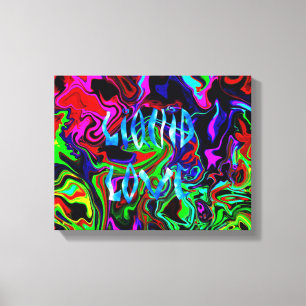 Flüssige Liebe - ummantelte Canvas / Abstrakt mode Leinwanddruck